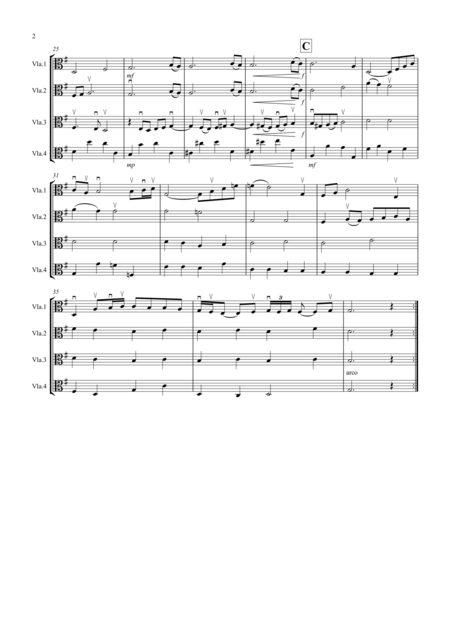 Air On A G String For Viola Quartet Page 2