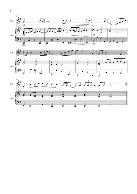 Air On A G String For Violin And Piano Page 2