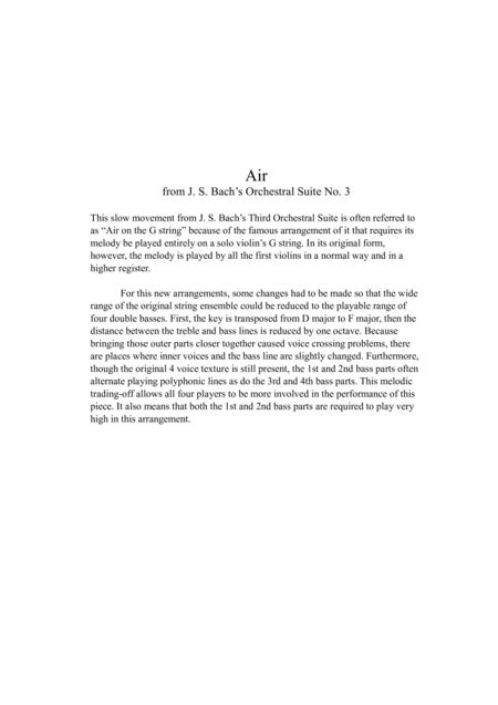 Air On The G String For 4 Solo Contrabasses Page 2