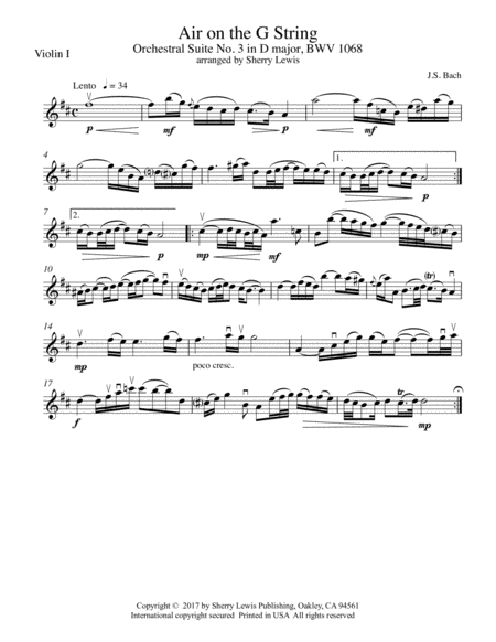 Air On The G String String Quartet For String Quartet Page 2