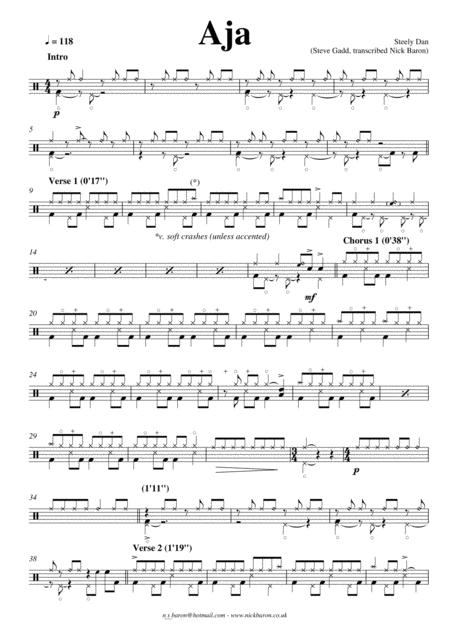 Aja Drum Kit Transcription Page 2
