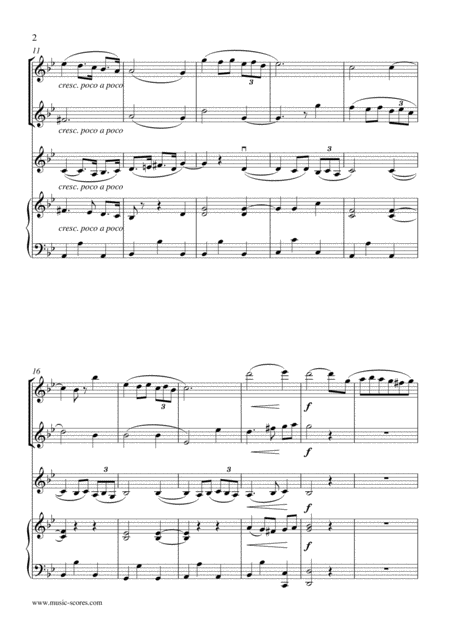 Albinoni Adagio 2 Flutes Violin And Piano Page 2