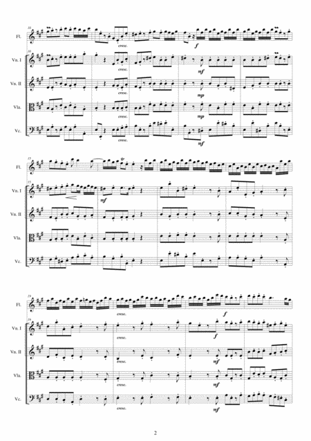 Albinoni Concerto No 10 In A Major Op 5 For Flute And String Quartet Page 2