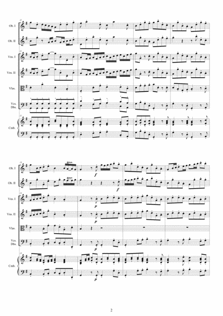 Albinoni Oboe Concerto No 6 In G Major Op 9 For Two Oboes Strings And Cembalo Page 2