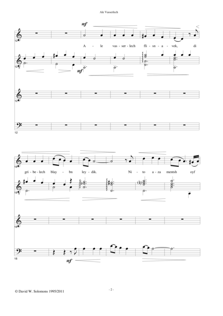Ale Vasserlech For Mezzo Soprano Flute Cello And Guitar Page 2