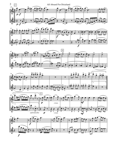 All Aboard For Dixieland For Saxophone Duet Page 2