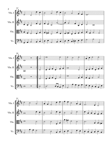 All Creatures Of Our God And King String Quartet Page 2