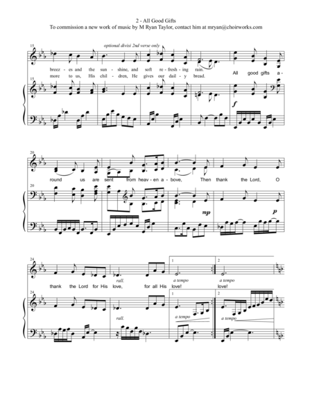 All Good Gifts An Original Setting For Satb Choir And Piano Page 2