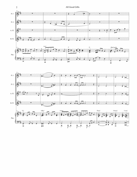 All Good Gifts From Godspell For Flute Choir Piano Page 2