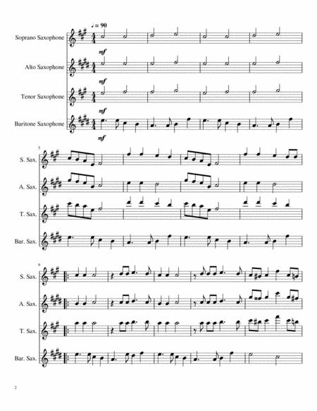 All I Have To Do Is Dream For Saxophone Quartet Page 2