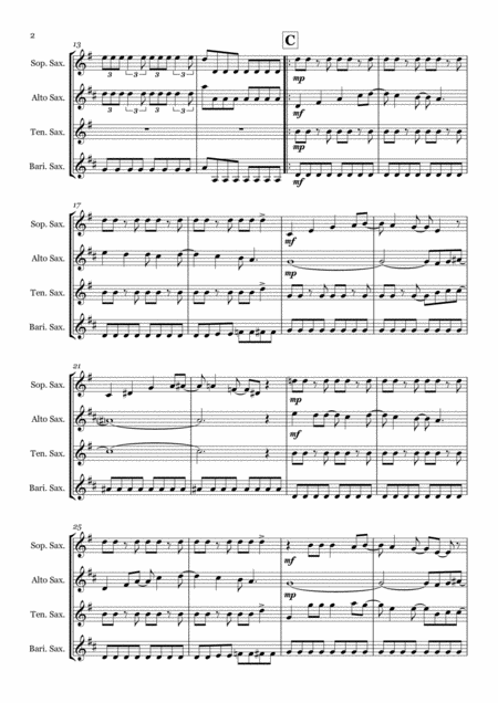 All I Want For Christmas Is You By Mariah Carey Saxophone Quartet Satb Page 2