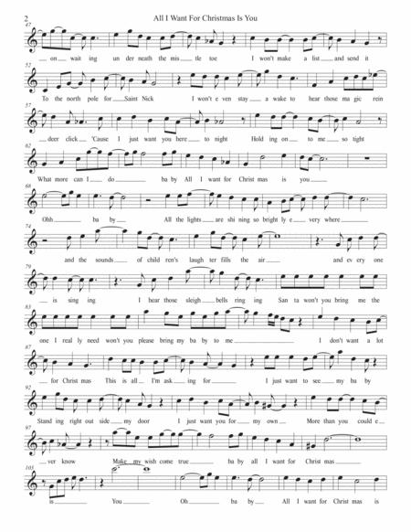 All I Want For Christmas Is You Easy Key Of C Trumpet Page 2