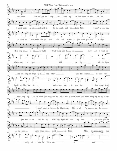 All I Want For Christmas Is You W Lyrics Bari Sax Page 2