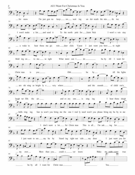 All I Want For Christmas Is You W Lyrics Cello Page 2