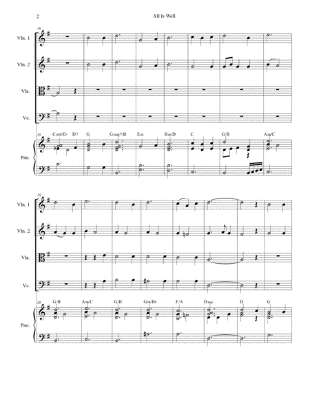 All Is Well For String Quartet Page 2