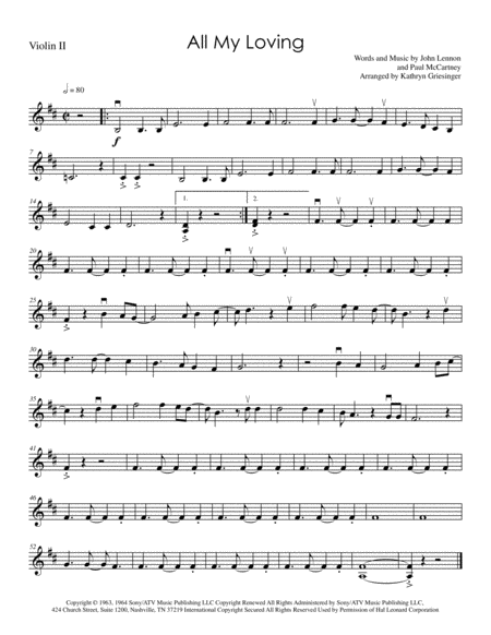 All My Loving Beatles String Quartet Page 2