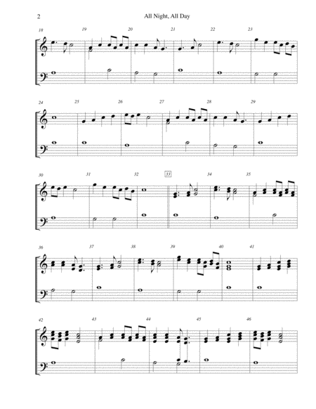 All Night All Day For 2 Octave Handbell Choir Page 2