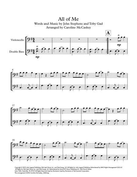 All Of Me Cello And Double Bass Duet Page 2