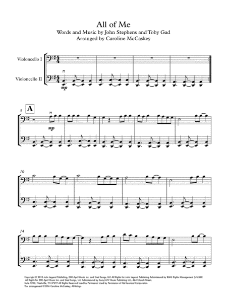 All Of Me Cello Duet Page 2