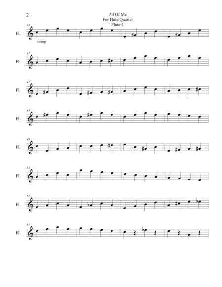 All Of Me For Flute Quartet Flute 4 Page 2