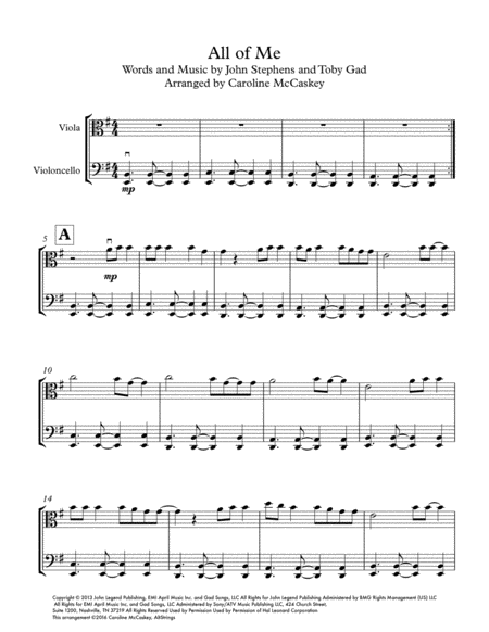 All Of Me Viola And Cello Duet Page 2