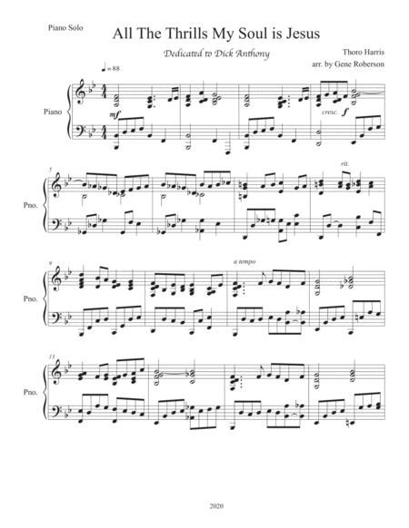 All That Thrills My Soul Is Jesus Piano Solo Page 2