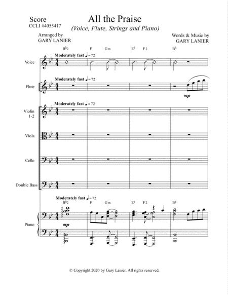 All The Praise Worship For Voice Flute Violin 1 2 Viola Cello Double Bass And Piano Lead Sheet Also Included Page 2