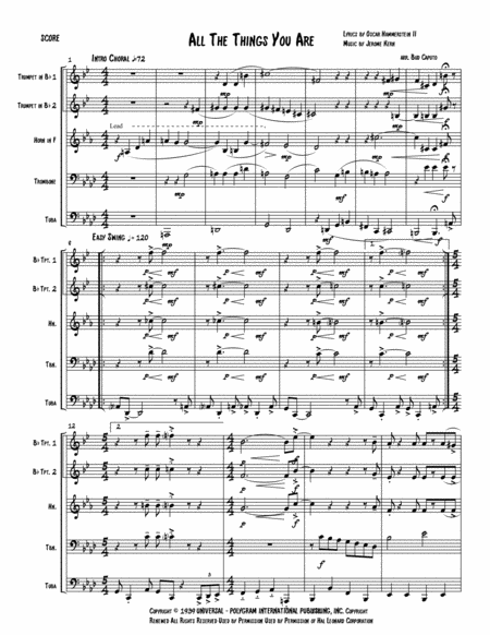 All The Things You Are For Brass Quintet Page 2