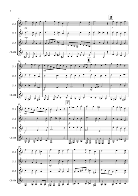All Through The Night For Clarinet Quartet Page 2