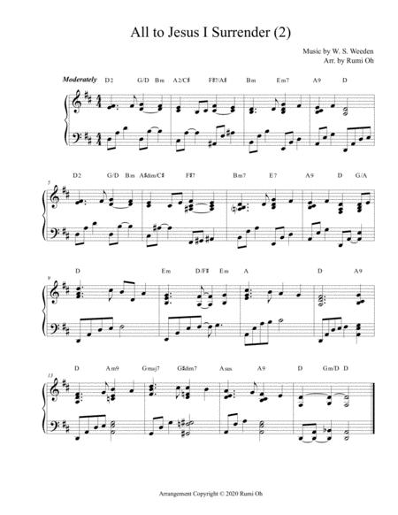 All To Jesus I Surrender Favorite Hymns Arrangements With 3 Levels Of Difficulties For Beginner And Intermediate Page 2