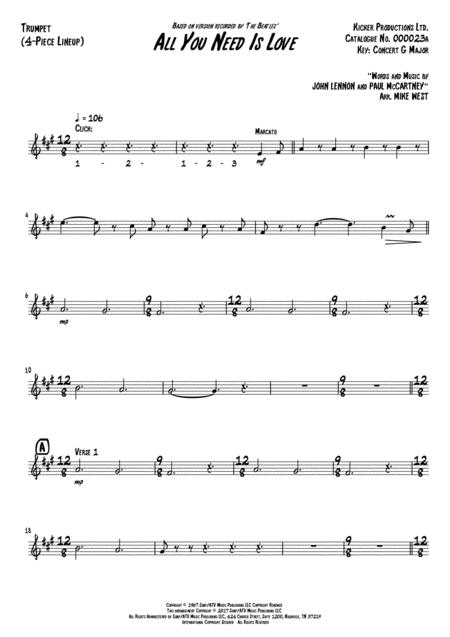 All You Need Is Love 4 Piece Brass Section Page 2