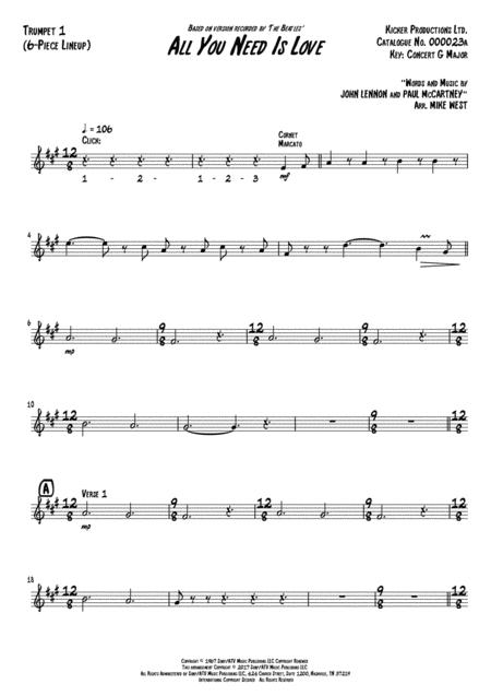All You Need Is Love 6 Piece Brass Section Page 2