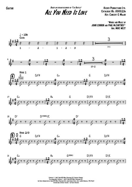 All You Need Is Love Guitar Page 2