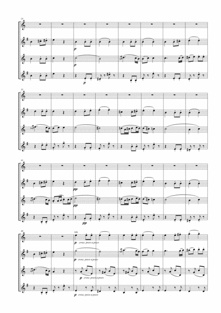 Allegretto From Symphony No 7 For Saxophone Quartet Page 2