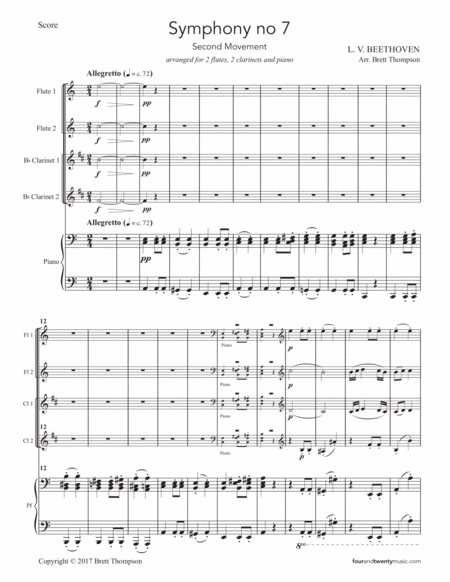 Allegretto Second Movement From Symphony No 7 Page 2