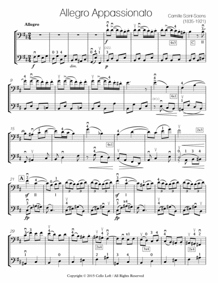Allegro Appassionato For Two Cellos Page 2