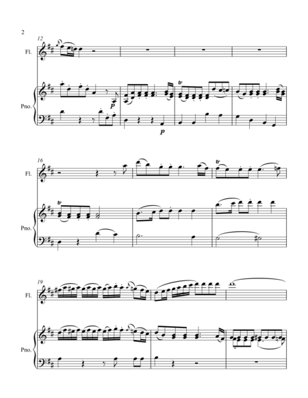 Allegro From Flute Quartet K 285 Flute Solo With Accompaniment Page 2
