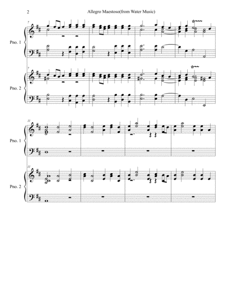 Allegro Maestoso From Water Music Page 2