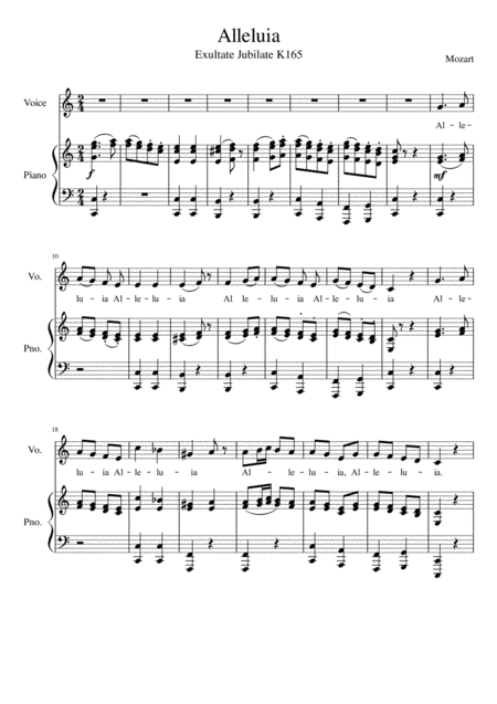 Alleluia From Exultate Jubilate C Major Page 2