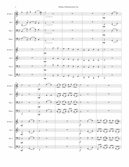 Alleluia In Resurrectione Tua Arranged For Brass Octet Page 2