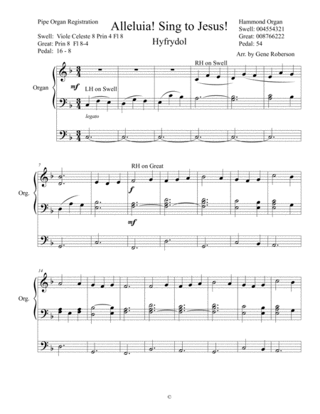 Alleluia Sing To Jesus Hyfrydol Easy Organ Hymn Series Page 2