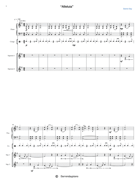 Alleluia Ss Or Sa Piano And Conga Page 2