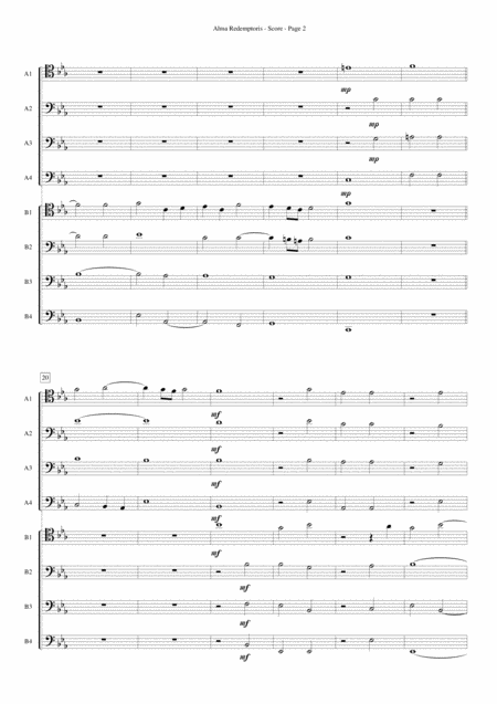 Alma Redemptoris Motet For 8 Trombones Page 2