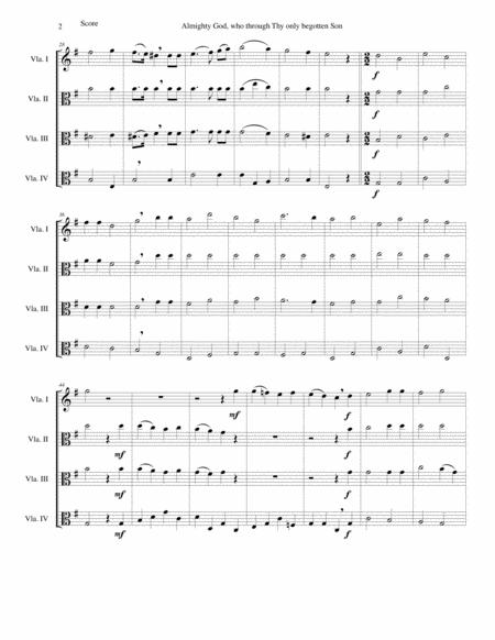 Almighty God Who Through Thy Only Begotten Son Easter Motet For 4 Violas Page 2