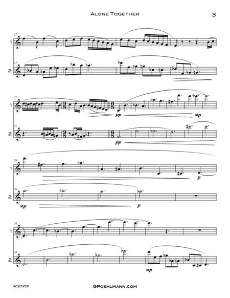 Alone Together Original Composition For Saxophone Duet Any 2 Like Instruments Page 2