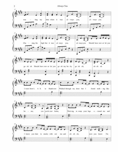 Always You Louis Tomlinson Piano Cover Arrangement Page 2