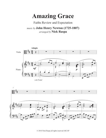 Amazing Grace Duet Viola And Piano Full Set Page 2