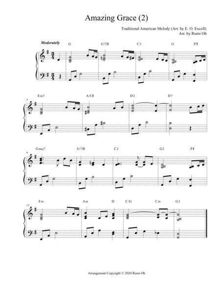 Amazing Grace Favorite Hymns Arrangements With 3 Levels Of Difficulties For Beginner And Intermediate Page 2