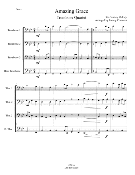 Amazing Grace For Trombone Quartet Page 2