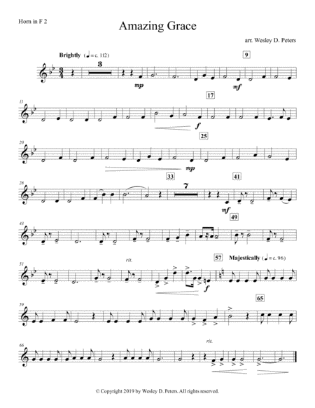 Amazing Grace Horn Quartet Page 2